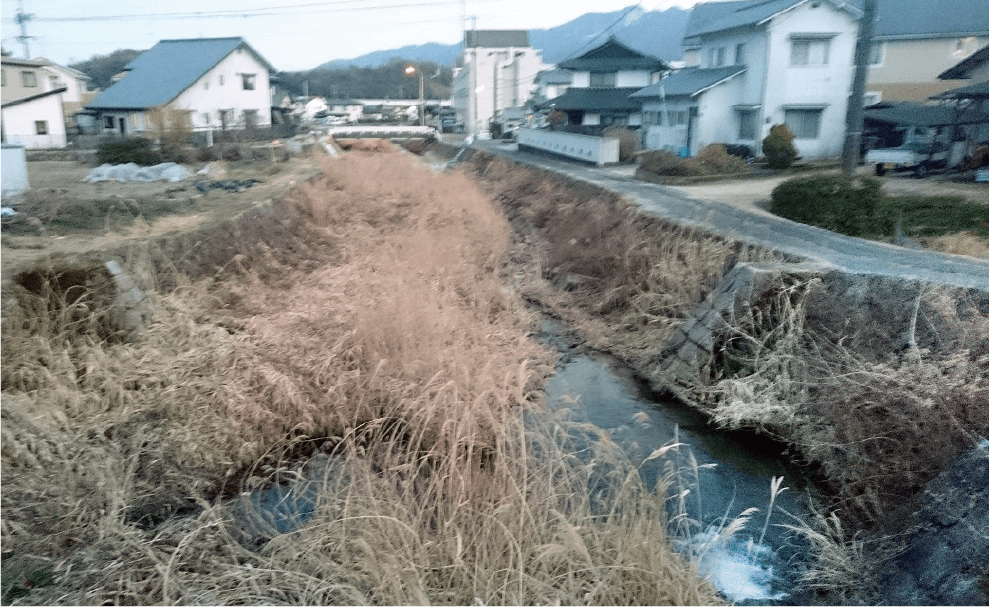 画像:大野第3区減災対策として高見川の浚渫を実施